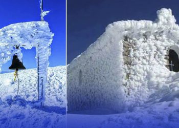 Το ξημέρωμα τον βρήκε στον κατάλευκο Ψηλορείτη!